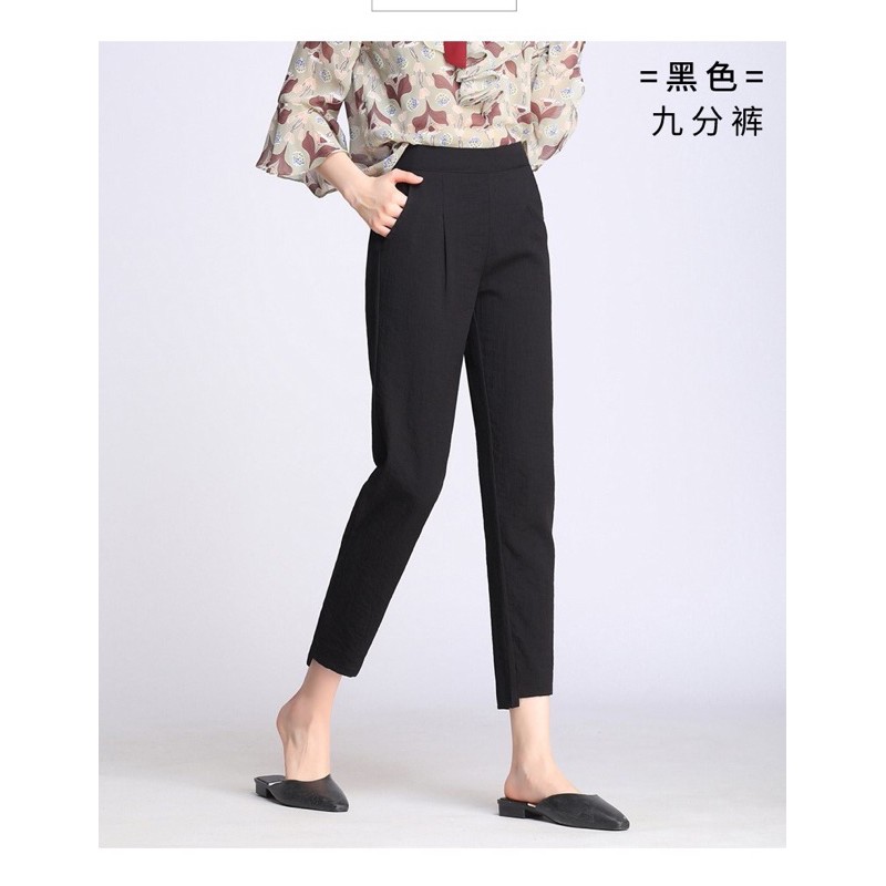 quần tây baggy big size 9 tấc màu đen lai lệch size lớn 70-100kg