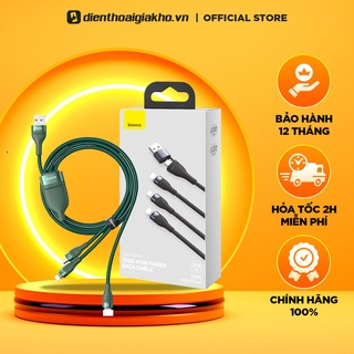 Dây cáp sạc nhanh baseus cổng usb type c 3 trong 1 hỗ trợ 5a 100w dài 1.2m cho i.p.h.o.n.e xiaomi