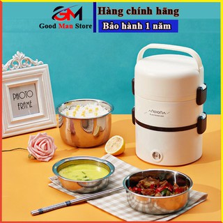 Hộp cơm văn phòng cắm điện cao cấp 3 tầng inox, hộp cơm hâm nóng đa năng, nấu cơm và đồ ăn