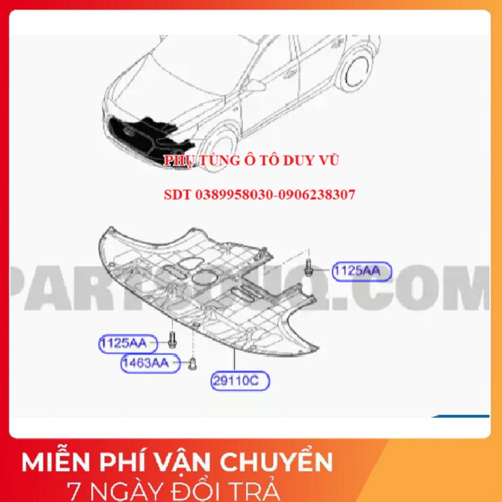 chắn bùn gầm hyundai elantra đời 2016-2021