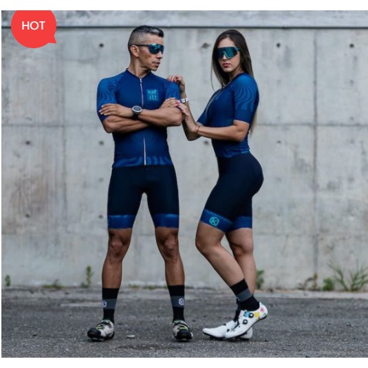 Bộ quần áo chạy xe đạp tay ngắn thời trang dành cho nam và nữ