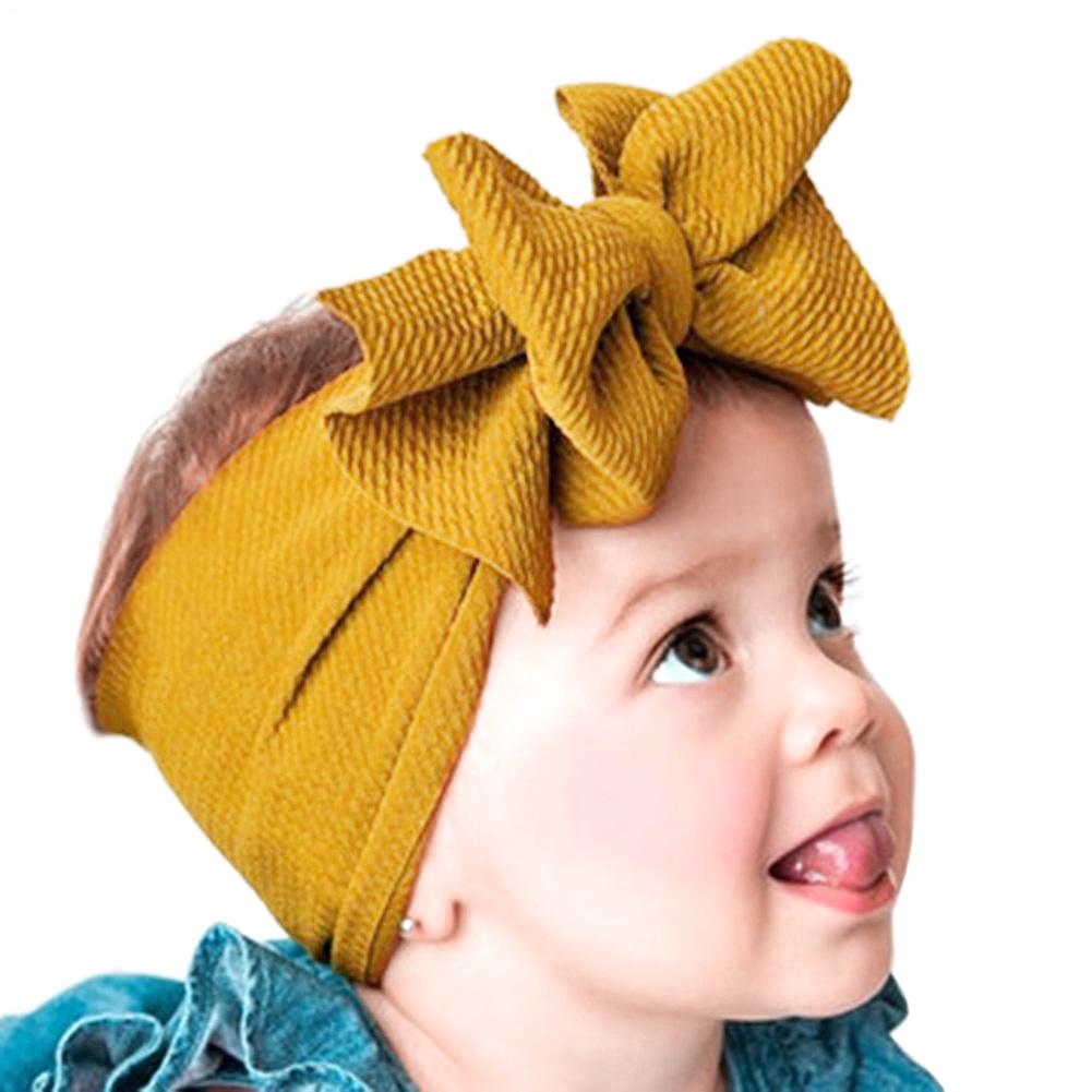 Khăn turban thắt nơ co dãn cho bé gái