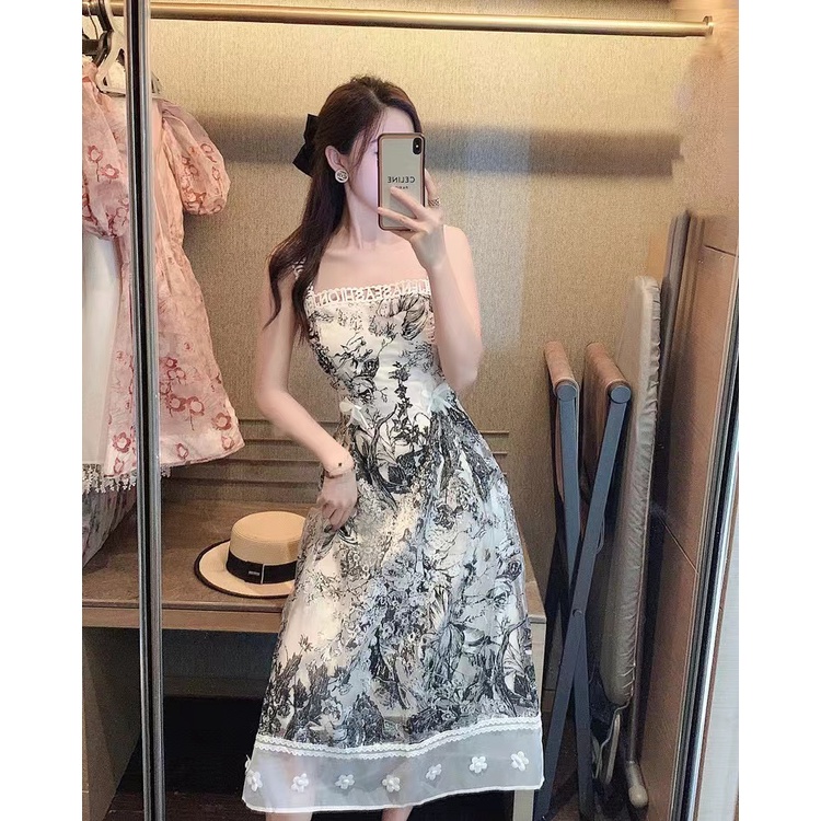 Jane Váy dự tiệc sang trọng jacquard họa tiết cổ điển Bắc Âu