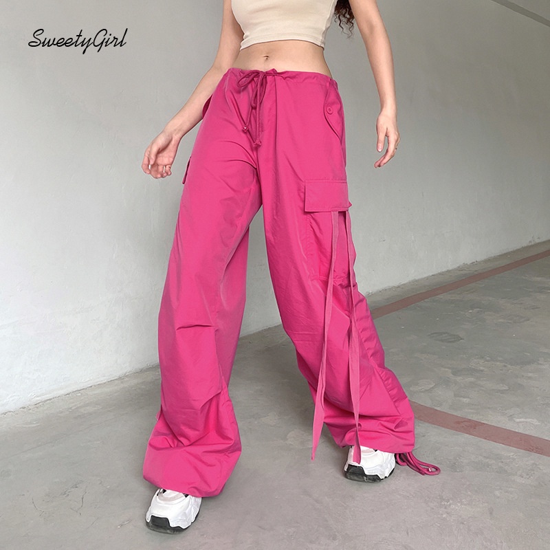 Quần Legging Lưng Thấp Dáng Rộng Co Giãn Phối Túi Thời Trang 2022 Dành Cho Nữ