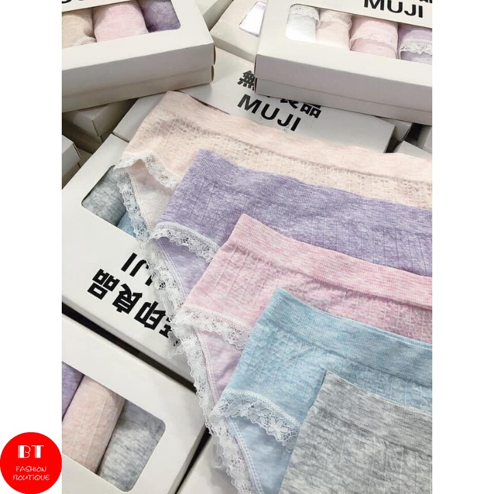 Quần Lót Nữ Kute xuất Nhật MUJI 100% Cotton Sợi Tre Kháng Khuẩn Tốt | BigBuy360 - bigbuy360.vn