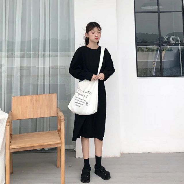 VÁY SUÔNG TAY BỒNG XẺ GẤU ULZZANG | BigBuy360 - bigbuy360.vn