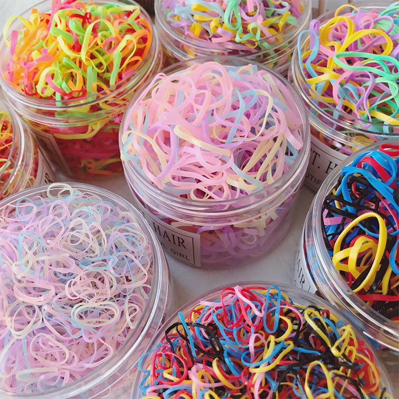 Set 500 Thun Cột Tóc Sử Dụng Một Lần Không Đau Cho Nữ