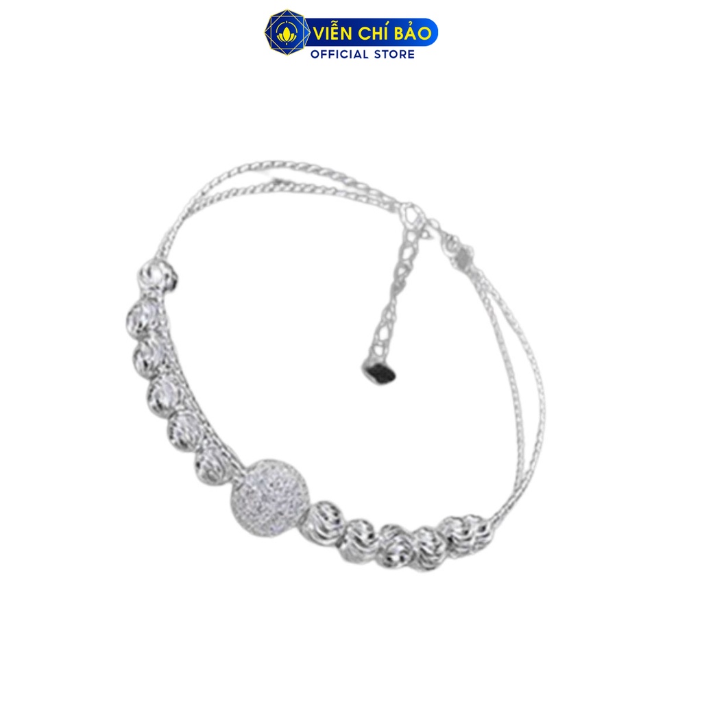 Lắc tay bạc nữ bi tròn óng ánh chất liệu bạc 925 thời trang phụ kiện trang sức Viễn Chí Bảo L400498