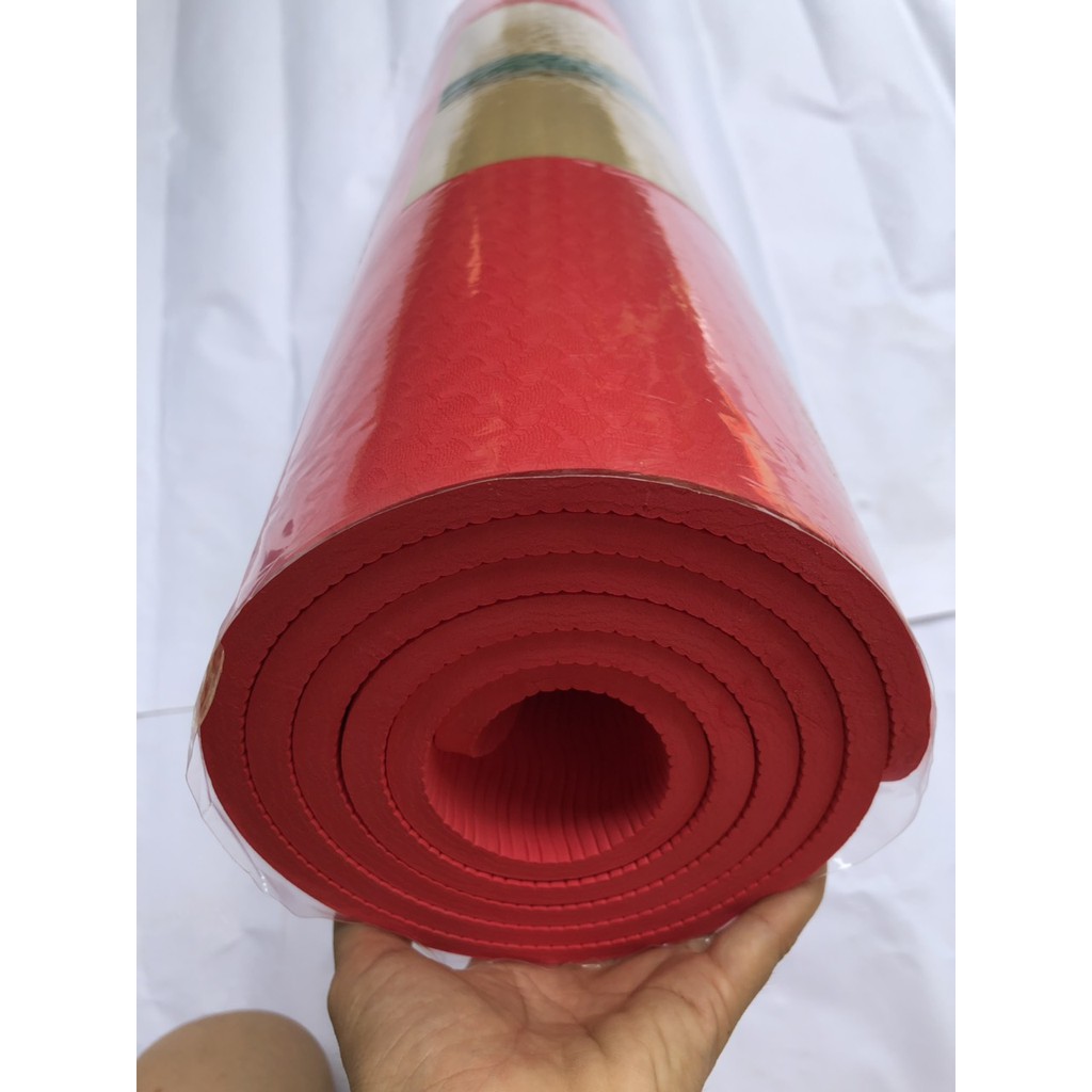 Thảm yoga 8mm TPE định tuyến(Kèm túi)-Hoa văn ngẫu nhiên