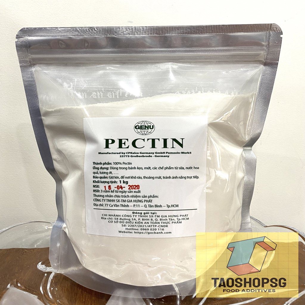 1KG Bột Pectin GENU Đức nhập khẩu - Bột Pectin GENU Đức gói 1kg-Bột Pectin GENU Đức làm mứt, jam, jelly.
