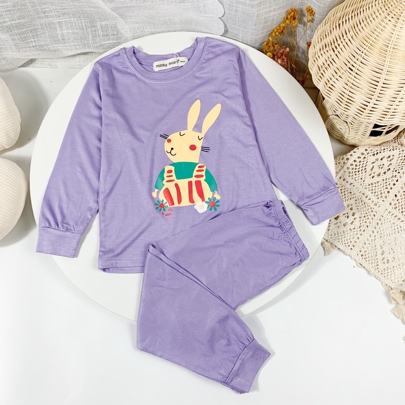 Bộ dài tay cho bé trai, bé gái Minky Mom Bộ thu đông cho bé mặc nhà,đi chơi chất thun lạnh co dãn tốt 1 2 3 4 5 6 7 tuổi
