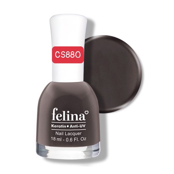 Sơn Móng Tay Đa Sắc Màu Bộ Sưu Tập Số 8 FELINA Keratin Anti-UV 18ml