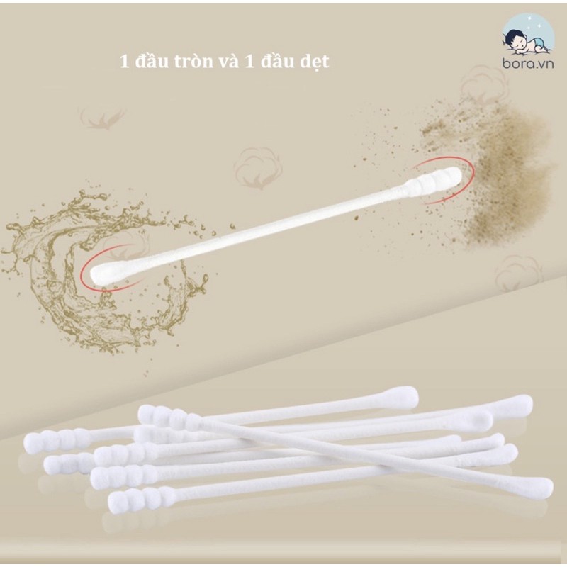 TĂM BÔNG VCOOL HỘP 200 CÂY - TĂM BÔNG MÍUTA HỘP 400 CÂY