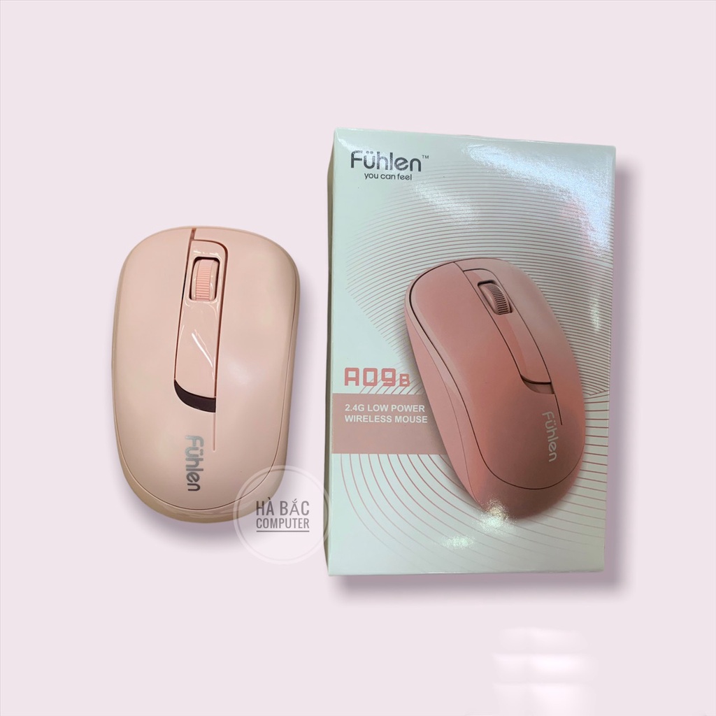 Chuột Không Dây FUHLEN A09B Màu Hồng ( Pink ) - Chuột Máy Tính Văn Phòng Chính Hãng