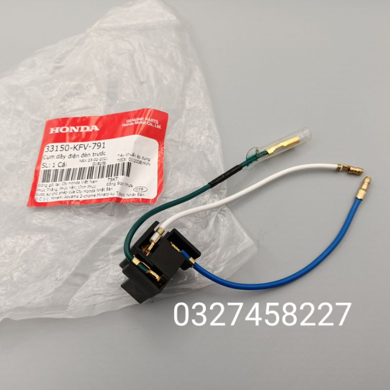 Dây điện đuôi đèn pha xe Super DREAM đầu lồi zin Honda