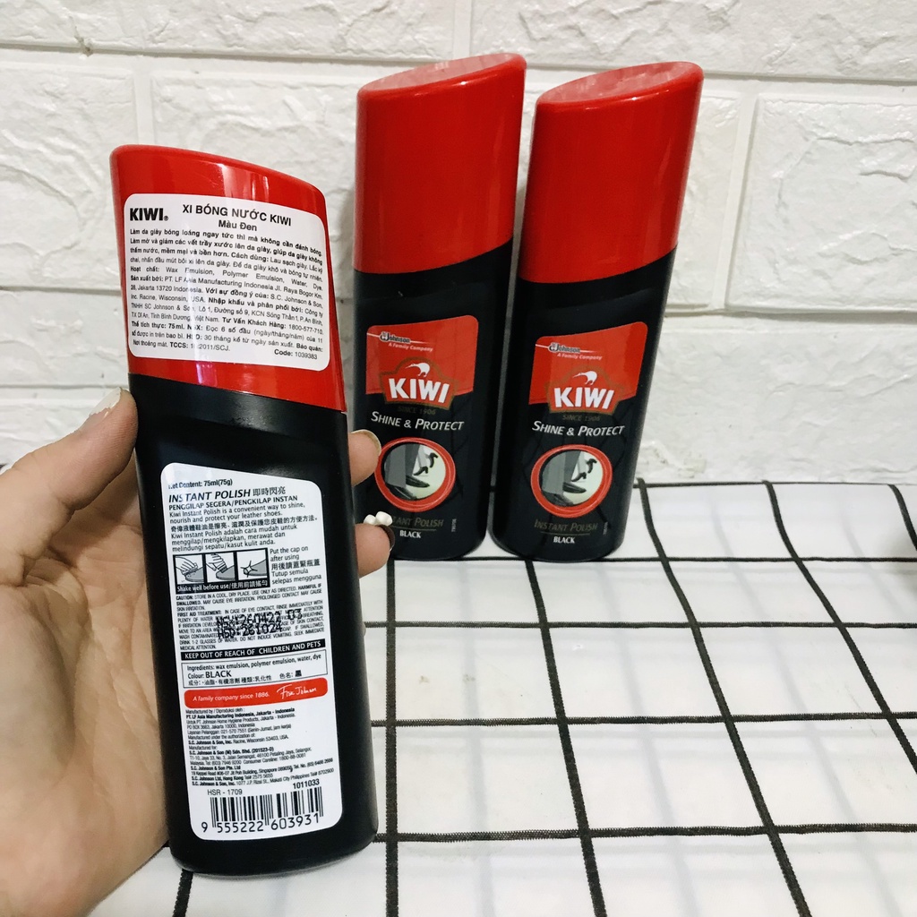 Xi Nước Đánh Giày KIWI Màu Đen/ Nâu 75ml