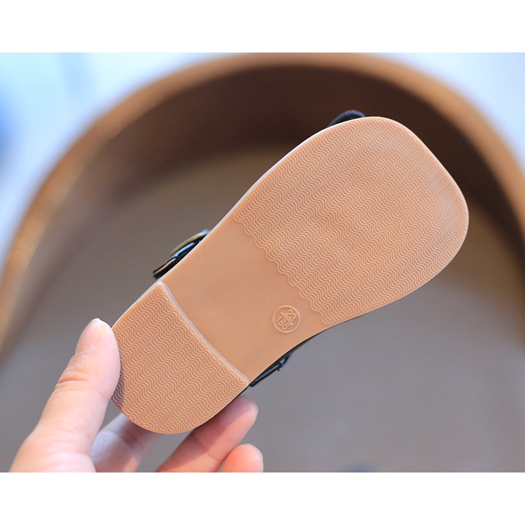 Giày Búp Bê Da Mềm Đính Nơ Mũi Vuông Thời Trang Cho Bé Gái 1-8 Tuổi