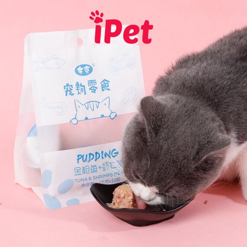 Súp Dinh Dưỡng Vị Hải Sản Cho Chó Mèo PIPITAO Dạng Viên Pudding - iPet Shop