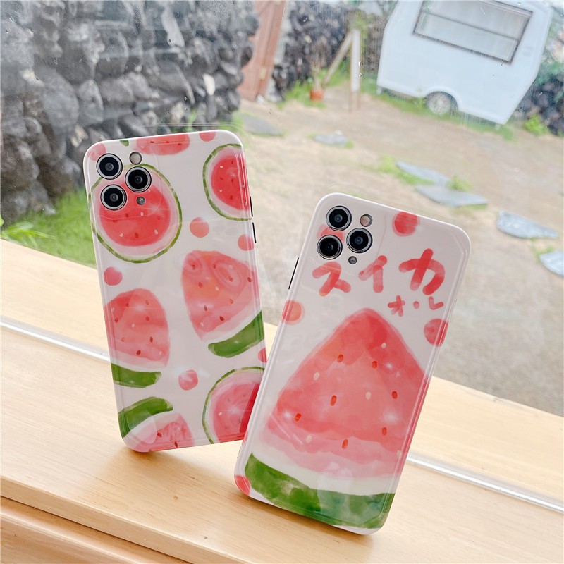 Ốp iPhone Dưa Hấu Đỏ iPhone 12 Pro Max/12/12 Pro/7Plus/8Plus/X/Xs Max/11/11 Pro Max - ốp iphone