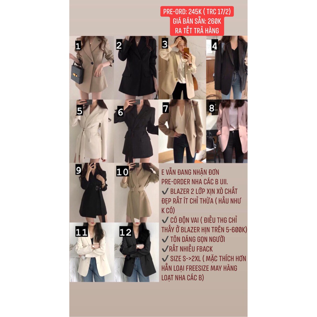 BLAZER 2 LỚP SIÊU XINH CHO NỮ KÈM ẢNH THẬT | BigBuy360 - bigbuy360.vn