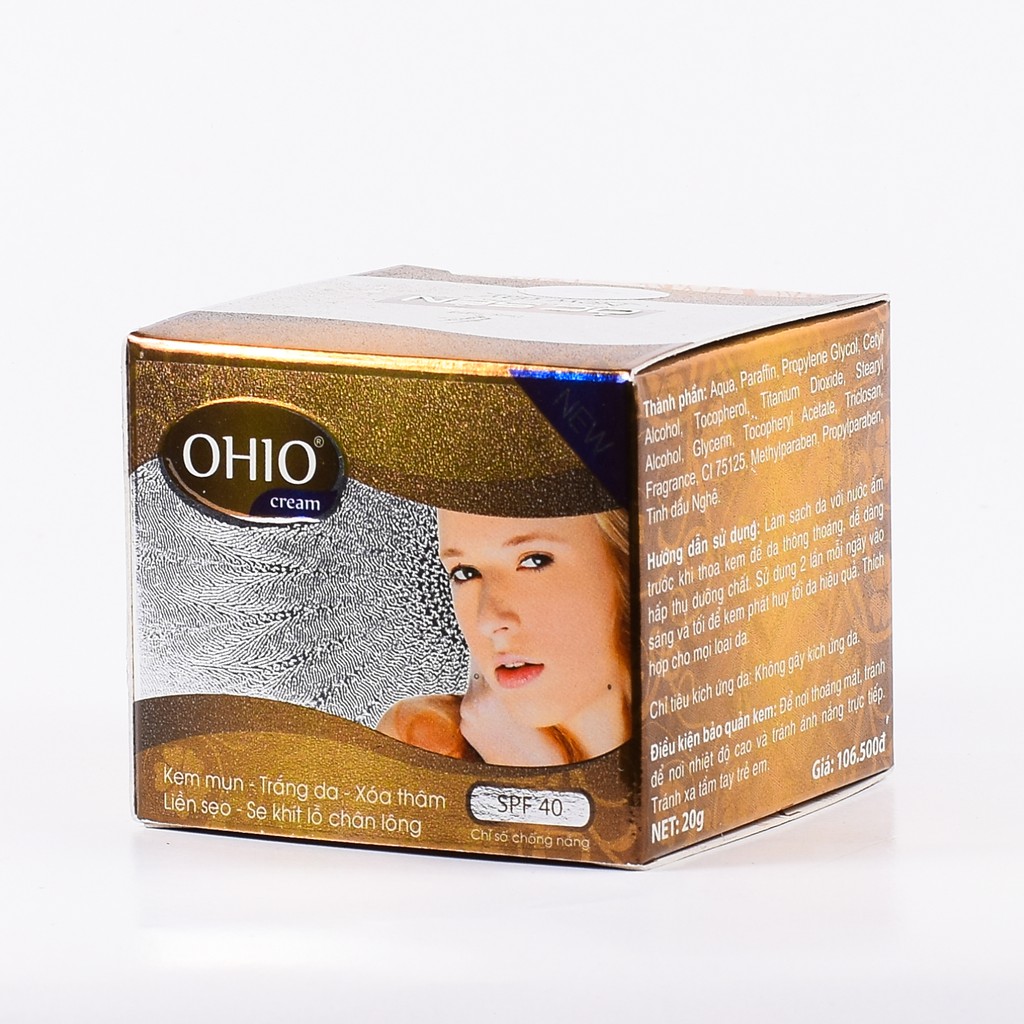 Tặng mặt nạ mắt collagen-Combo Kem mụn-Trắng da-Xóa thâm-Liền sẹo-Se khít lỗ chân lông20g+Sữa rửa mặt ngăn ngừa mụn Ohio