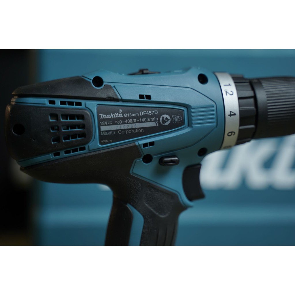 Máy khoan vặn vít dùng pin Makita DF457DWE 18V - Chính hãng