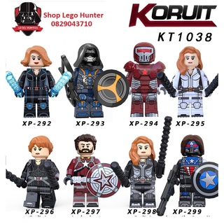 Xếp Hình Marvel Minifigures nhân vật Siêu Anh Hùng Black Widow Captain USSR Red Guardian TaskMaster Winter Soldier