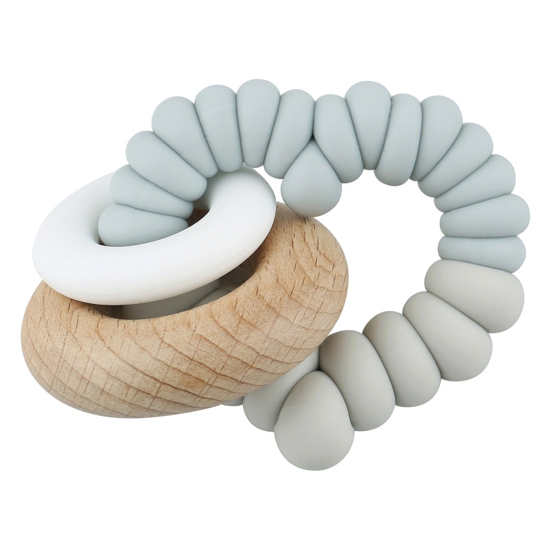 Đồ Chơi Vòng Tay Ngậm Mọc Răng Bằng Silicone Dành Cho Bé Sơ Sinh