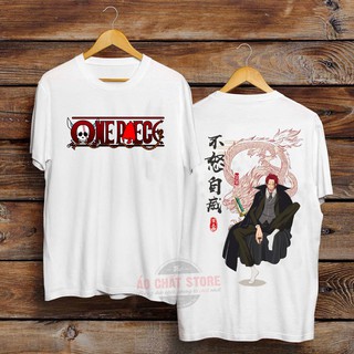 Áo SHANKS Tóc Đỏ Rồng Thư Pháp Cực Chất - Áo Thun ONE PIECE Tứ Hoàng Shank Đẹp OP104
