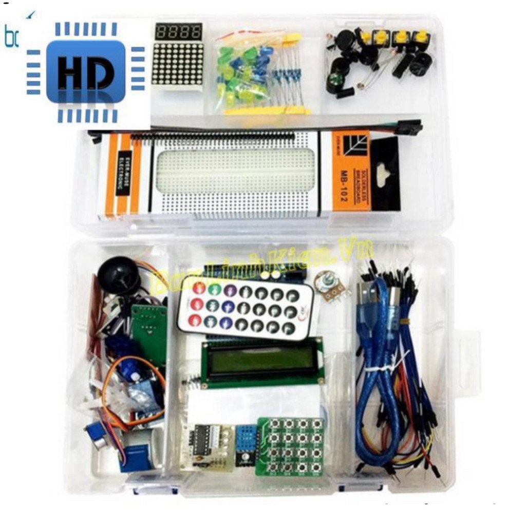 [HD] Bộ Kit Học Tập Arduino un0 R3 Cơ Bản Zin