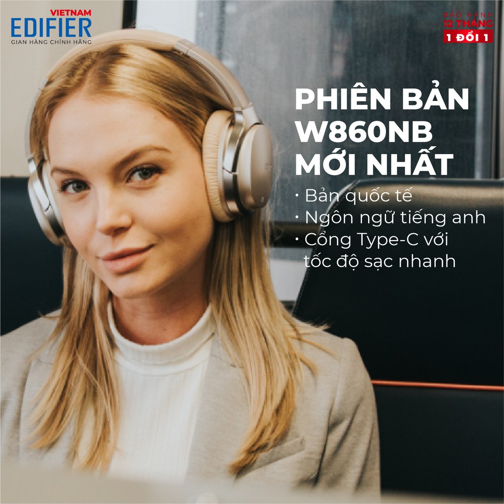 Tai nghe Bluetooth EDIFIER W860NB 45 giờ phát nhạc liên tục Chống ồn Hàng phân phối chính hãng Bảo hành 12 tháng 1 đổi 1 | BigBuy360 - bigbuy360.vn