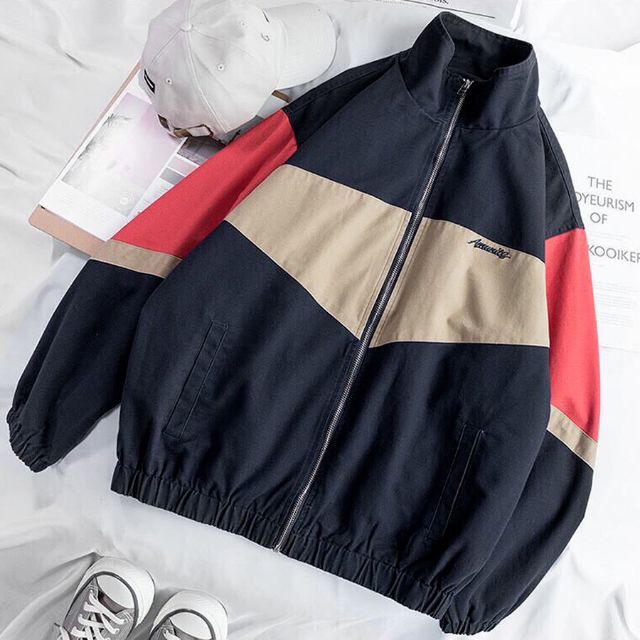 Áo khoác kaki form rộng thêu chữ, kèm hình thật mẫu mặc- KA26 - MUA NGAY