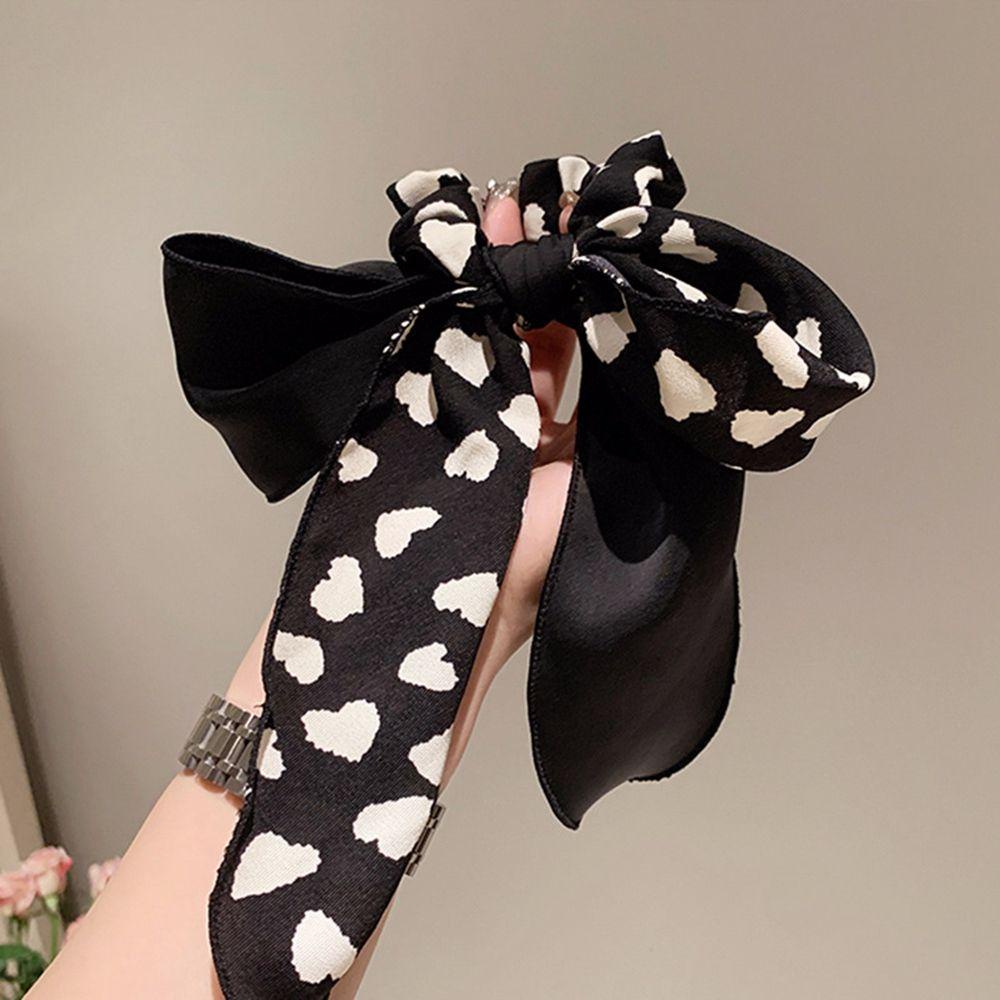 Dây Cột Tóc Ruy Băng Co Giãn Đính Nơ Xinh Xắn WMES15H