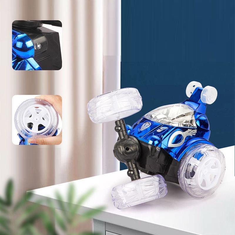 Xe Điều Khiển Từ Xa Địa Hình Nhào Lộn Cho Bé Có Đèn Led, xoay 360 độ Không Dây 999G-21C - Thị Trấn Đồ Chơi