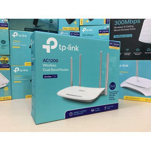 [SALE OFF]Bộ Phát Wifi Băng Tần Kép TP-Link Archer C50 Chuẩn AC Tốc Độ 1200Mbps - BH 2 năm