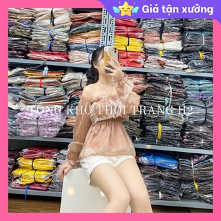 Ảnh thật 100% ✅🌿áo trễ vai bèo tơ nhũ siêu sang chảnh