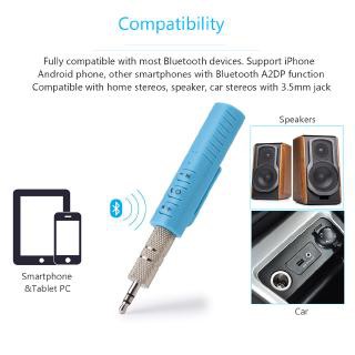 Bộ đầu chuyển đổi tín hiệu âm thanh giắc 3.5mm Bluetooth 4.2 kèm mic cho xe hơi, dàn âm thanh gia đình - Mẫu mới 2021