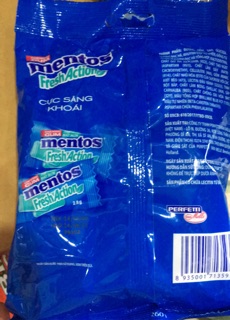 Kẹo cao su Mentos bạc hà 112g