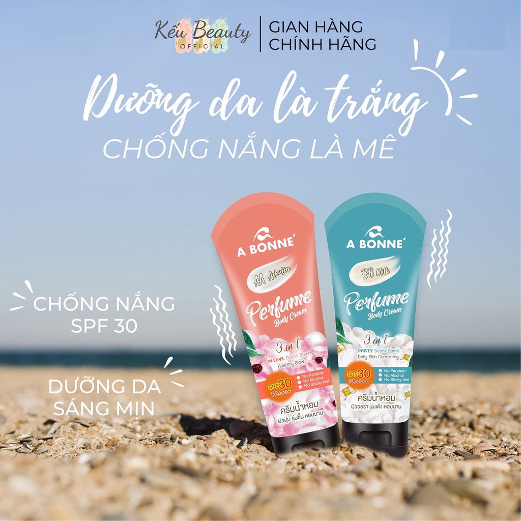 Kem dưỡng toàn thân trắng da chống nắng A Bonne Perfume Body Cream SPF 30 200g