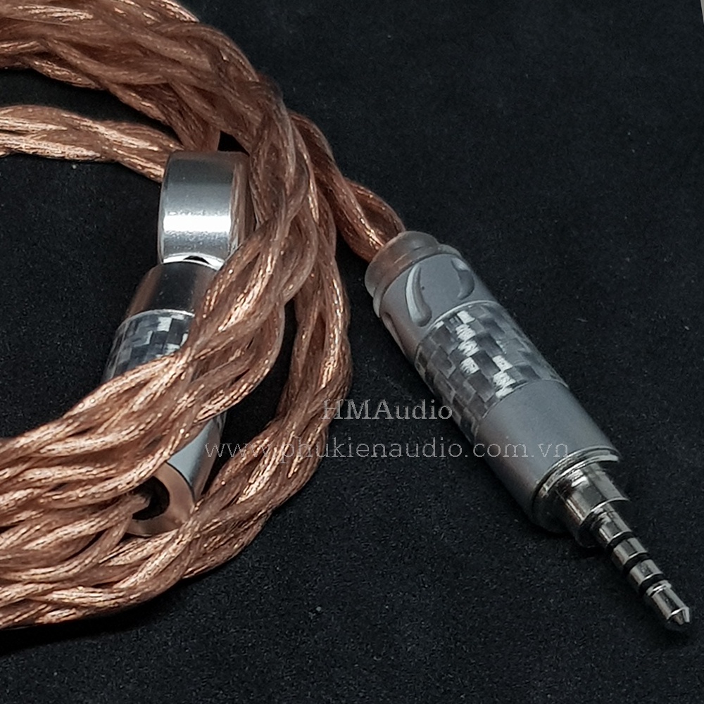 Dây tai nghe đồng 7NOCC Litz 23AWG 1.25mm tết 4 - Sennheiser IE40 Pro
