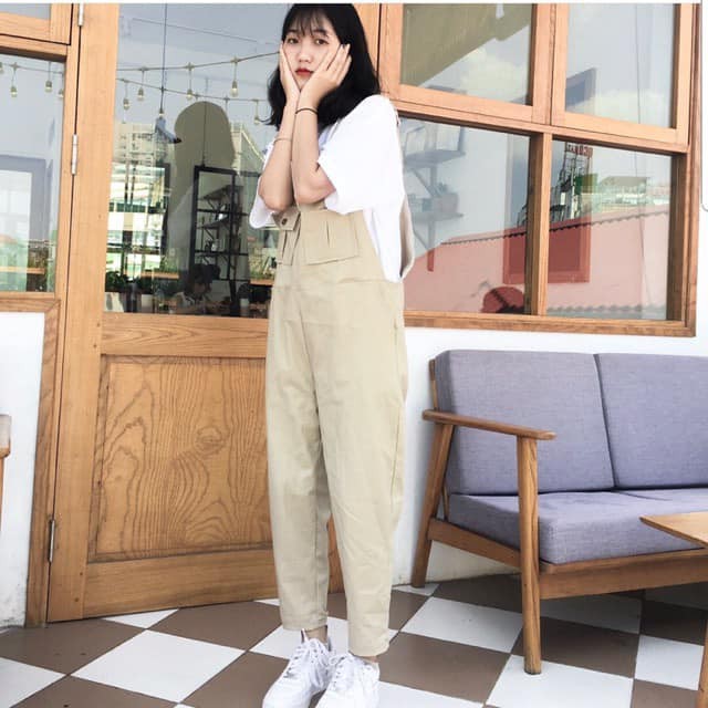 SÉT YẾM KAKI NỮ KÈM ÁO TRONG CỰC XINH THỜI TRANG HÀN QUỐC.