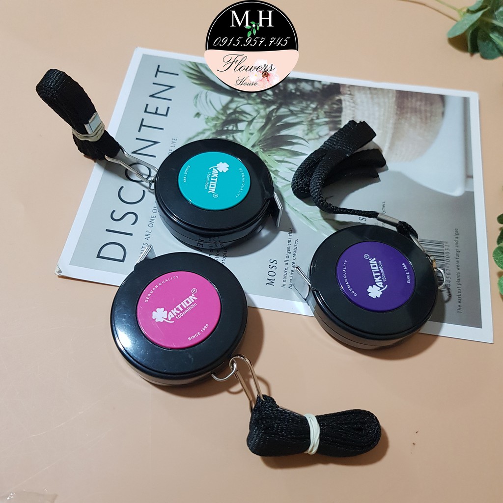 Thước dây cuộn may đo quần áo, loại co rút tự động hàng Đức cao cấp, dùng để lấy số đo cơ thể, Maihoaflower