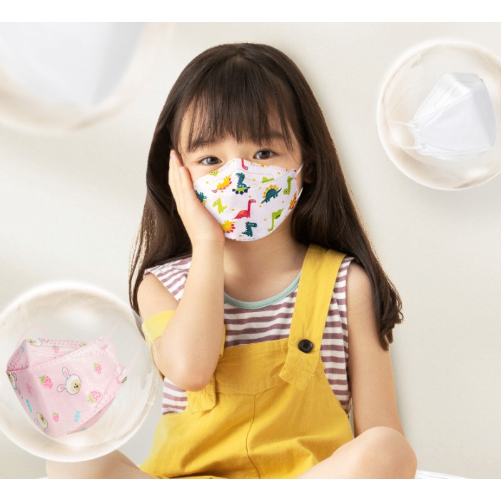 10pcs KN95cho bé 4-12 years old children face mask disposable cartoon pattern 3D baby fish mask with four layers of protection | BigBuy360 - bigbuy360.vn