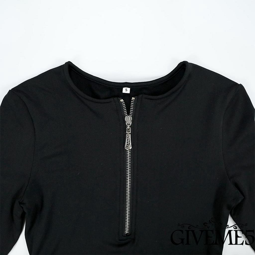 Áo liền quần dài tay màu trơn thời trang quyến rũ dành cho nữ