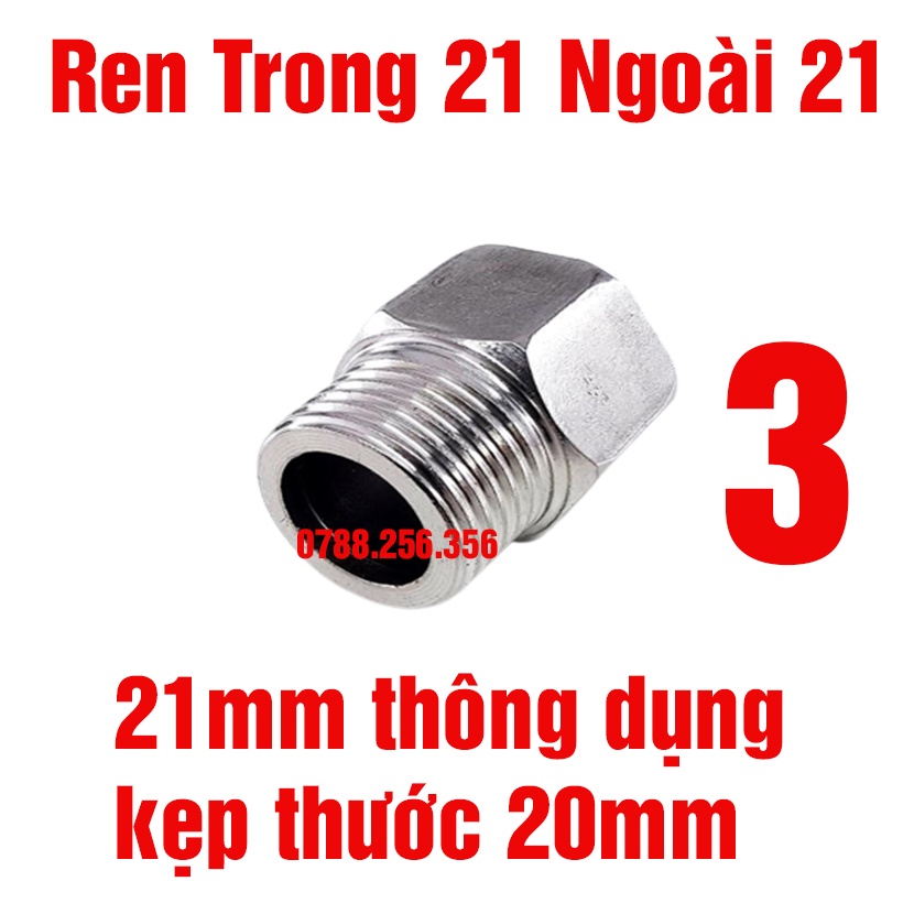 Nối 2 Đầu Ren Trong,ren ngoài 21. Răng trong 21 răng Ngoài, măng xông thau