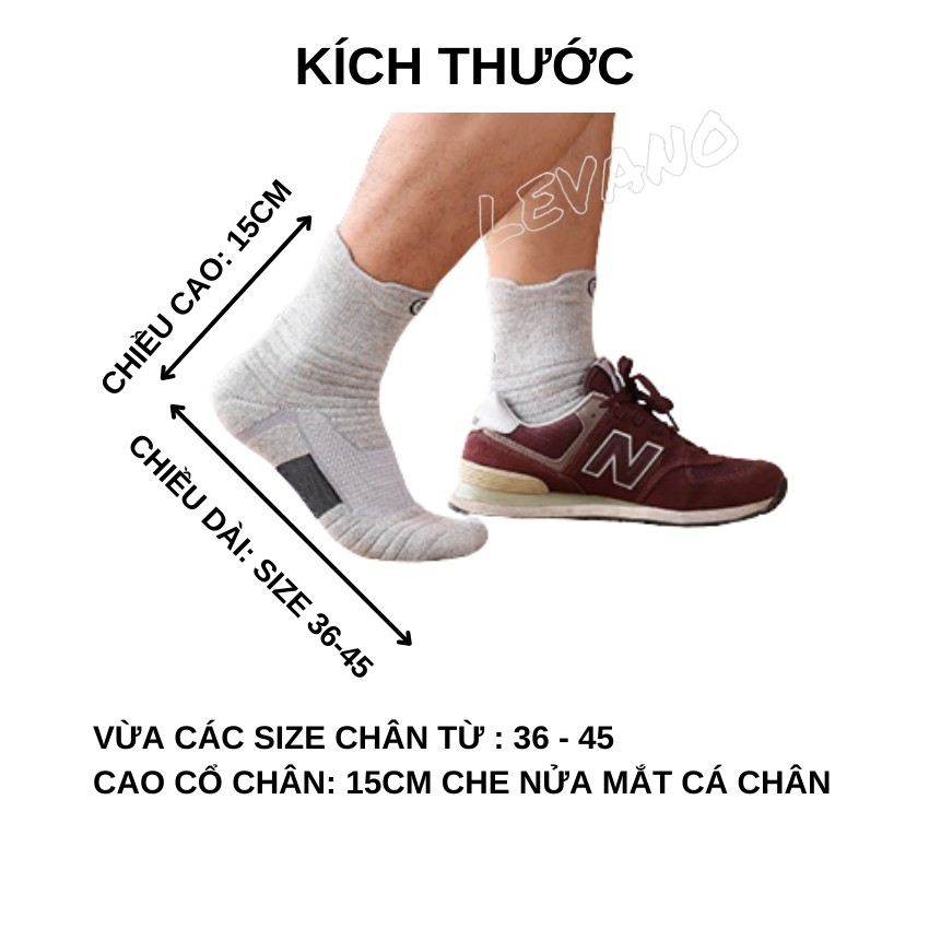 Tất nam cao cổ công sở LEVANO chất liệu cotton co giãn 4 chiều hút ẩm hạn chế thối chân SIZE 35-45 T010