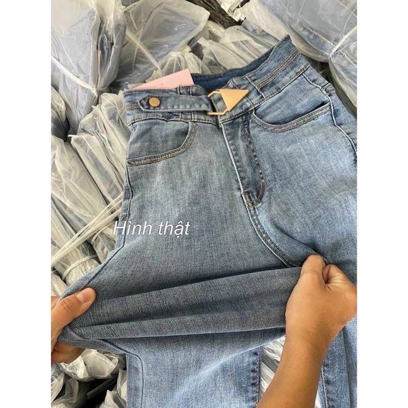 quần jean cạp chéo tam giác lưng siêu cao | BigBuy360 - bigbuy360.vn