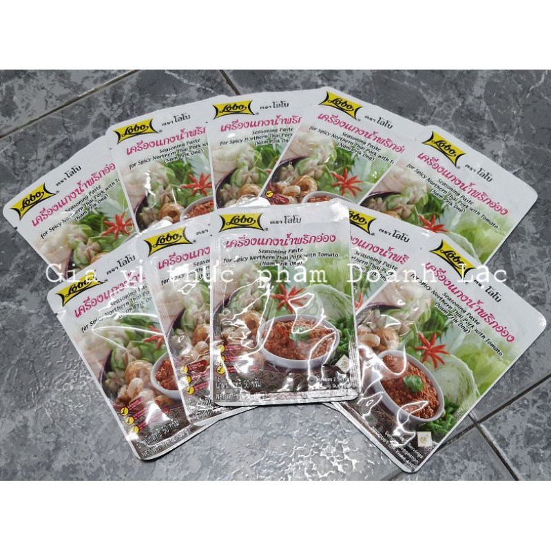 Gói Gia vị sốt mỳ ý Spaghetty / sốt xào thịt bầm Lobo Thái 50gr. Nam Prik Ong. chính hãng