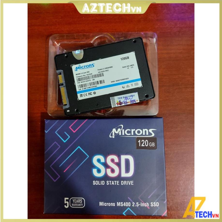 [Free Ship] Ổ CỨNG SSD 120GB MICRONS MS400 2.5'' SATA III CHÍNH HÃNG - BẢO HÀNH 36 THÁNG TẶNG KÈM DÂY SATA | BigBuy360 - bigbuy360.vn
