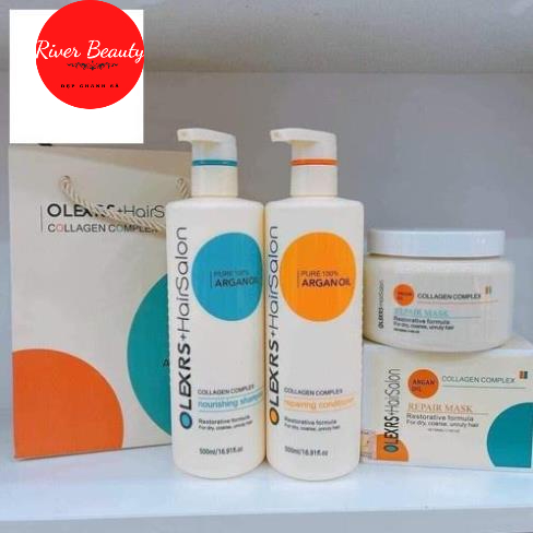 Bộ Gội Xả Olexrs Hair Salon Argan Oil Collagen Complex